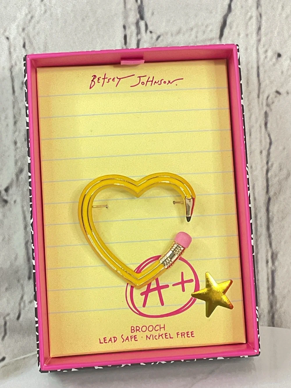 🌟🌟 Betsy Johnson Pencil Brooch